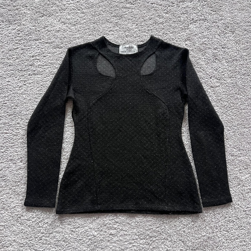 Sourire De Simon Azoulay Paris Cutout Sweater Womens Black Made in‎ France